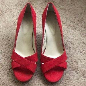 Boden Red Suede High Heels